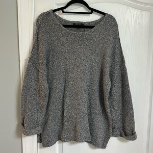 Oversized gray sweater